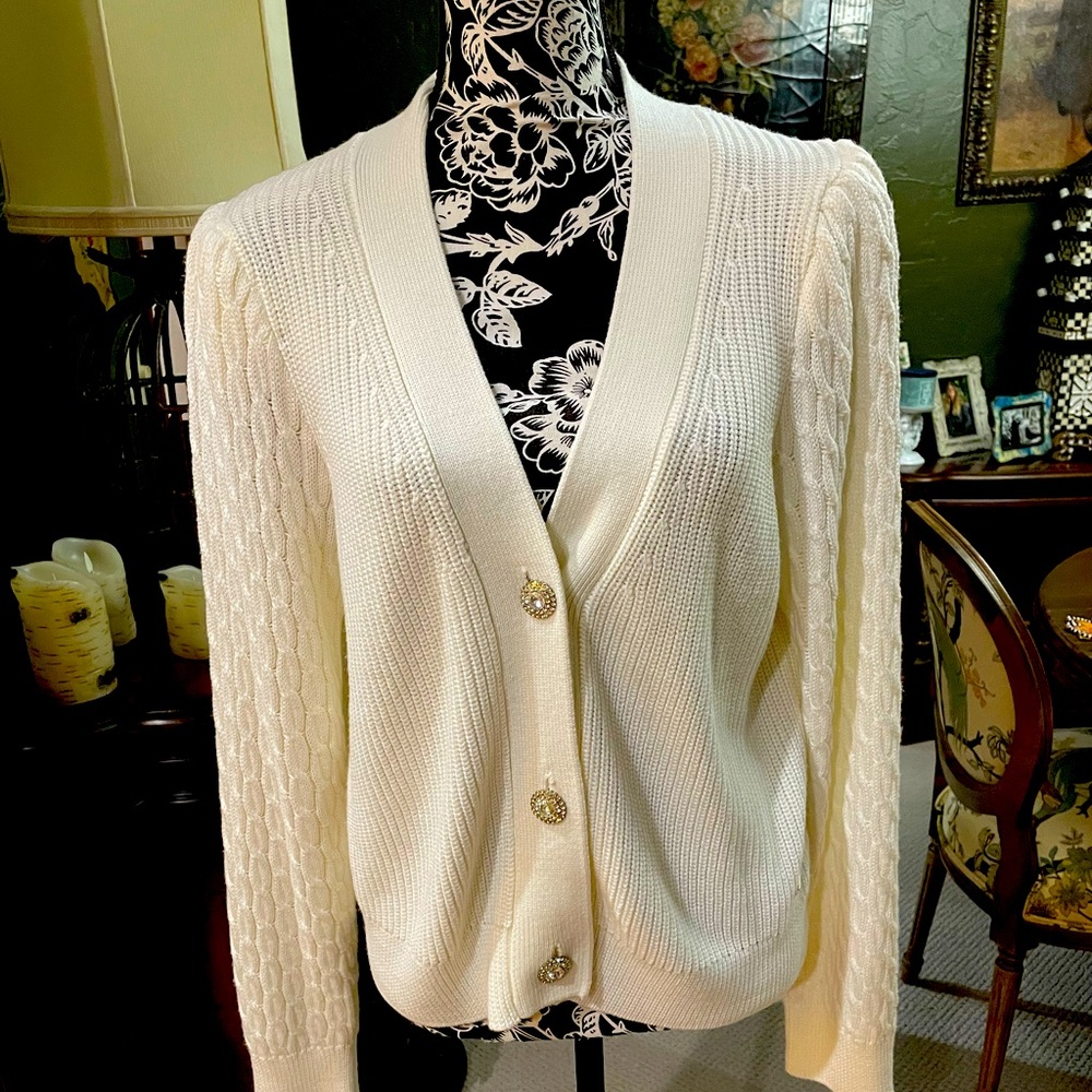 Cable knit cardigan